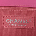 Patent Tweed Medium Boy Flap Fuchsia