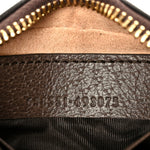 GG Supreme Monogram Textured Calfskin Web Mini Ophidia Half Moon Hobo Beige Ebony New Acero
