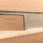 Dollar Calfskin Small Interlocking G Shoulder Bag Camelia