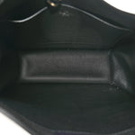 Grained Calfskin Rockstud Hobo Shoulder Bag Black