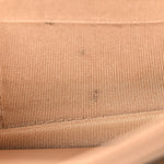 Patent Calfskin Chevron Quilted Wallet On Chain WOC Beige