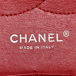 Caviar Quilted Jumbo Double Flap Dark Red