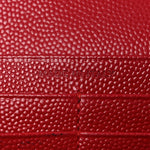 Grain De Poudre Matelasse Chevron Monogram Chain Wallet Red