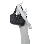 Grained Deerskin Bea Tote Black