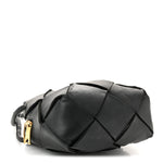 Lambskin Maxi Intrecciato Mini Cassette Camera Bag Black