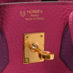 Togo Horseshoe Birkin 25 Rose Pourpre Cassis