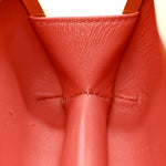 Snakeskin Knuckle Box Clutch Orange