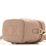 Lambskin Cannage Micro Lady Dior Vanity Case Rose Des Vents