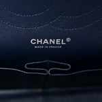 Lambskin Quilted Jumbo Double Flap Navy