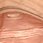 Velvet Matelasse Crystal Chain Shoulder Bag Cammeo
