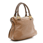 Calfskin Medium Marcie Satchel Nut