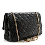 Aged Calfskin Quilted 2.55 Reissue 227 Flap Black