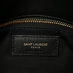 Lambskin Quilted Small Loulou Puffer Monogram Chain Satchel Black