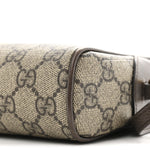 GG Supreme Monogram Textured Calfskin Super Mini Ophidia Shoulder Bag Beige Ebony New Acero