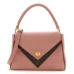 Grained Calfskin Monogram Double V Rose Poudre