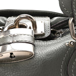 Calfskin Medium Paddington Satchel Gray