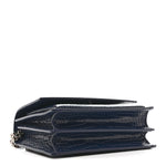 Calfskin Crocodile Embossed Medium Monogram Sunset Navy