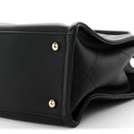 Calfskin CC Zipped Shopping Tote Black