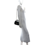 Velvet Quilted Mini Top Handle Flap Black