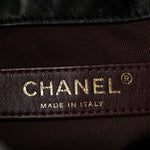 Lambskin Bucket Chain Drawstring Bag Black