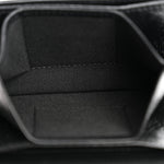 Metallic Calfskin Clutch With Chain Black Gold