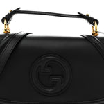 Arabella Calfskin Medium Blondie Top Handle Bag  Black