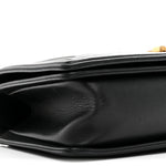Lambskin Quilted Medium Boy Flap Black