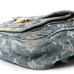 Monogram Denim Bum Bag Blue