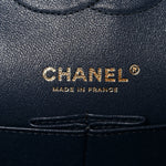 Caviar Quilted Medium Double Flap Navy