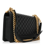 Caviar Quilted New Medium Boy Flap Black
