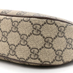 GG Supreme Monogram Textured Dollar Calfskin Web Small Ophidia GG Handbag Beige Ebony New Acero