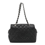 Caviar Quilted Petit Timeless Tote PTT Black