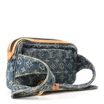 Monogram Denim Bum Bag Blue