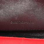 Grain De Poudre Matelasse Chevron Monogram Chain Wallet New Red
