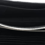 Sakai Be Green Calfskin Diagonal Stitched Blondie Wallet on Chain Black