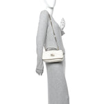 Lambskin Mini GG Milano Top Handle Shoulder Bag White