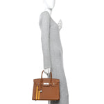 Togo Swift Officier Birkin 30 Gold Ambre