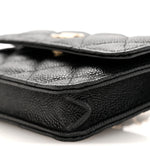 Caviar Quilted Belt Bag Black