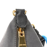 Canvas Gabardine Pouch Alluminio Celeste