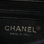 Lambskin Quilted Mini Top Handle Rectangular Flap Black