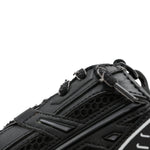 Faux Calfskin Fabric Sneakerhead Crossbody Wallet Black