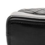 Aged Calfskin Quilted Small Gabrielle Backpack Black