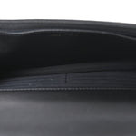 Lambskin Quilted Crystal Handle Wallet On Chain WOC Black