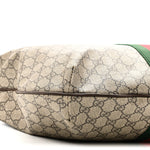 GG Supreme Monogram Web Ophidia Half Moon Hobo Brown