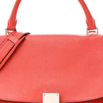 Drummed Calfskin Small Trapeze Vermillion