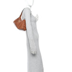 Supple Calfskin Medium Romy Shoulder Bag Tan