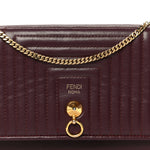 Shiny Nappa Trapuntata Dotcom Tube Wallet On Chain Bordeaux