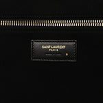 Linen Calfskin Rive Gauche Tote Black