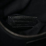 Crinkled Calfskin Matelasse Monogram Medium Niki Chain Satchel Black