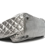 Metallic Calfskin Winnieford Satchel Silver